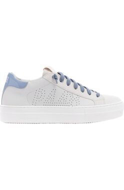 P448 Low Top Thea Platform Leather Sneakers White/Piuma Sky 42 (11.5-12)